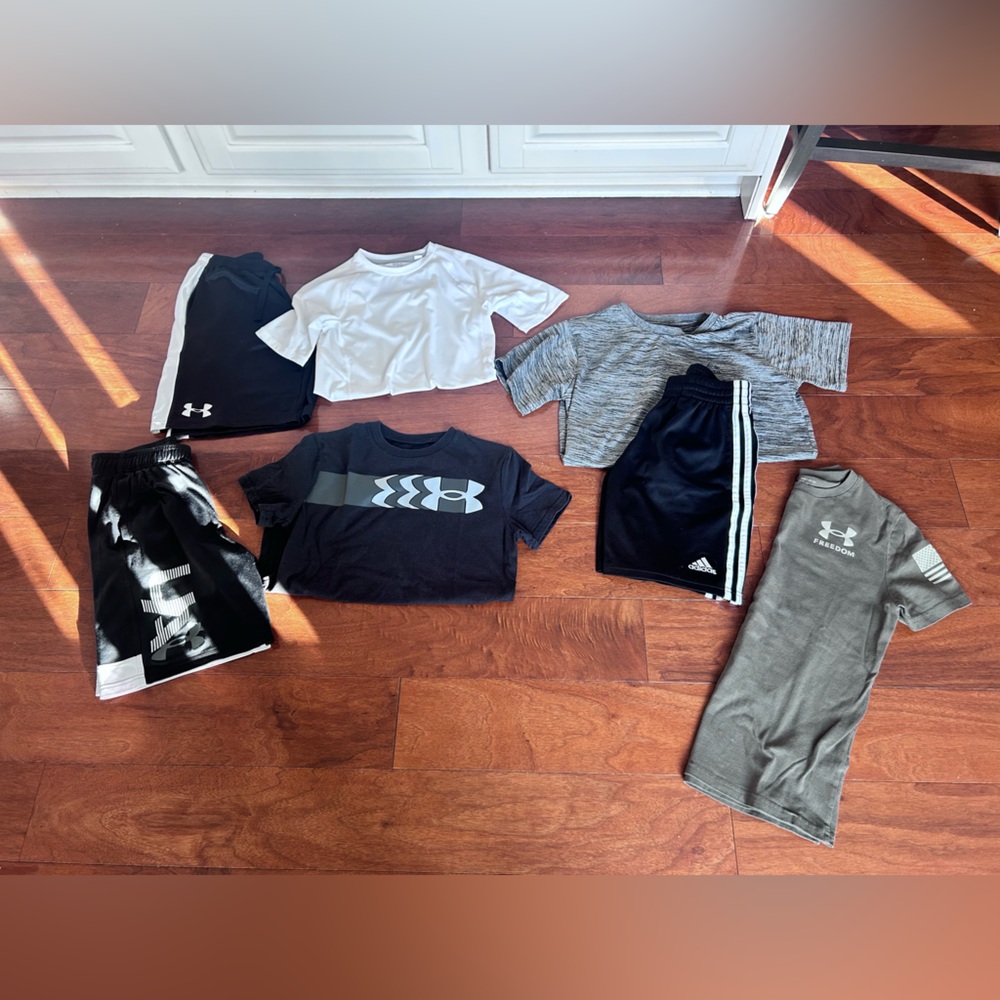 Under Armour boys size medium 10/12 outfits clothes adidas summer athletic